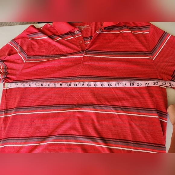 Nike Golf Tour Performance Men's Red Striped Polo Sz L. - Picture 7 of 7